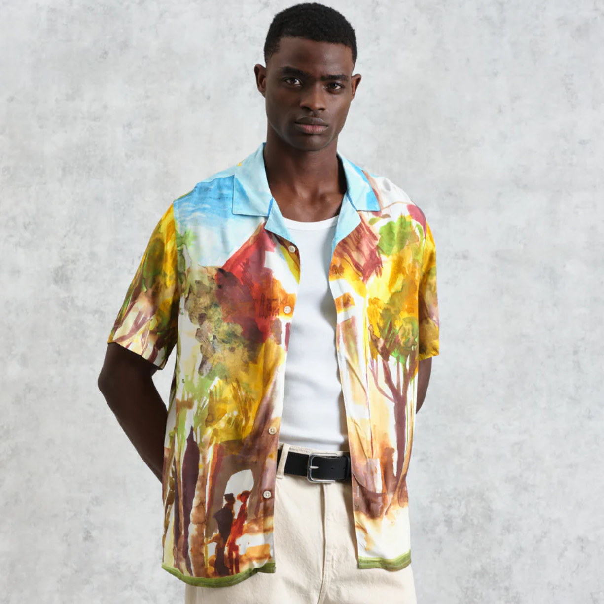 Didcot Watercolour Abstract Painting Short Sleeve Shirt