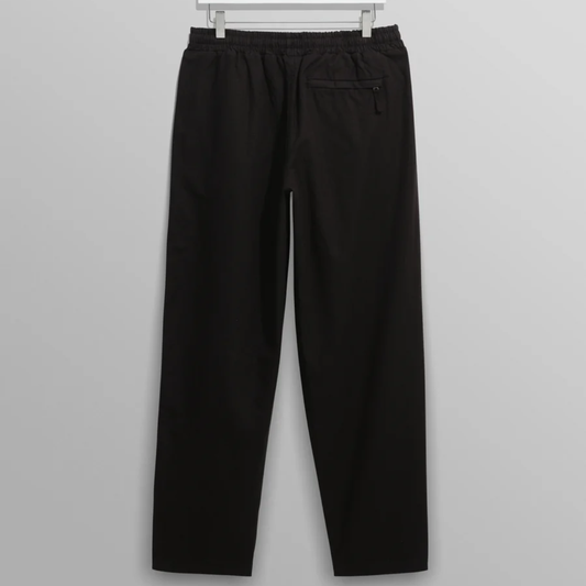 Wax London Tyne Black Linen Ripstop Trousers