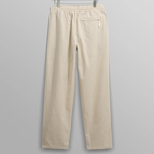 Wax London Tyne Natural Linen Ripstop Trousers