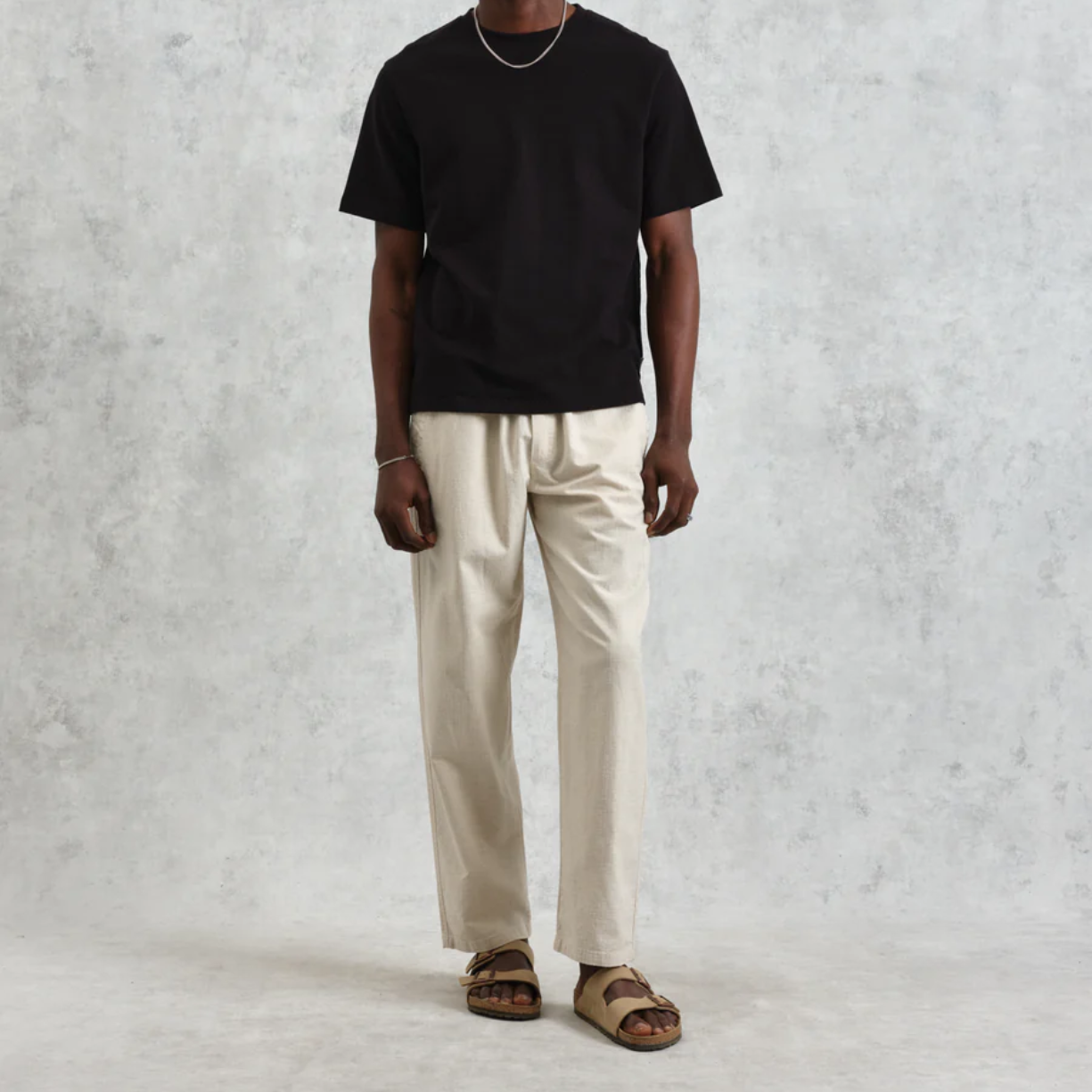 Tyne Natural Linen Ripstop Trousers