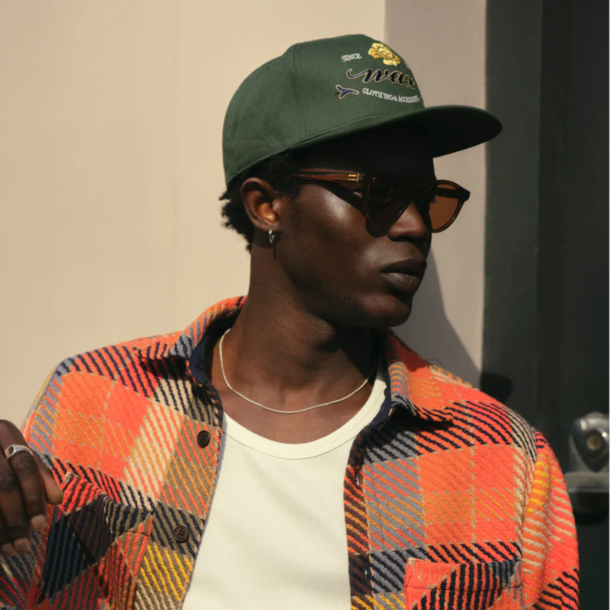 Farrell Dark Green Cotton Trucker Cap