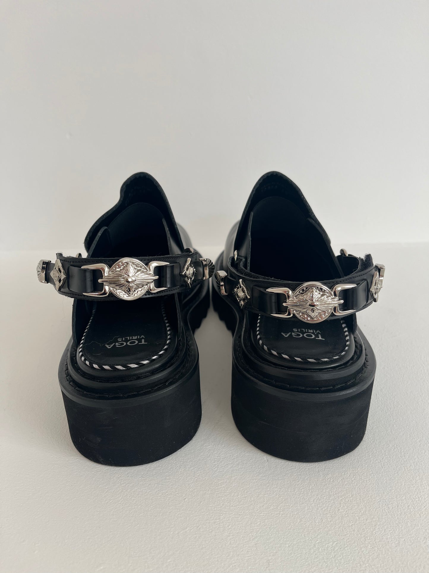 Toga Pulla Chunky Slingback Leather Mule