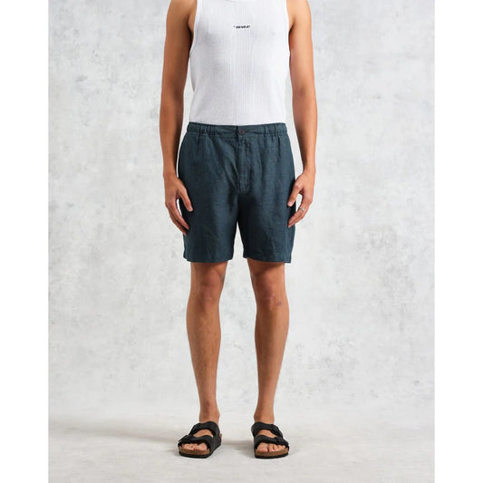 Wax London Kurt Short Two Tone Linen IN Dark Green
