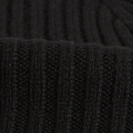 Wax London Belvoir Black Fisherman Beanie