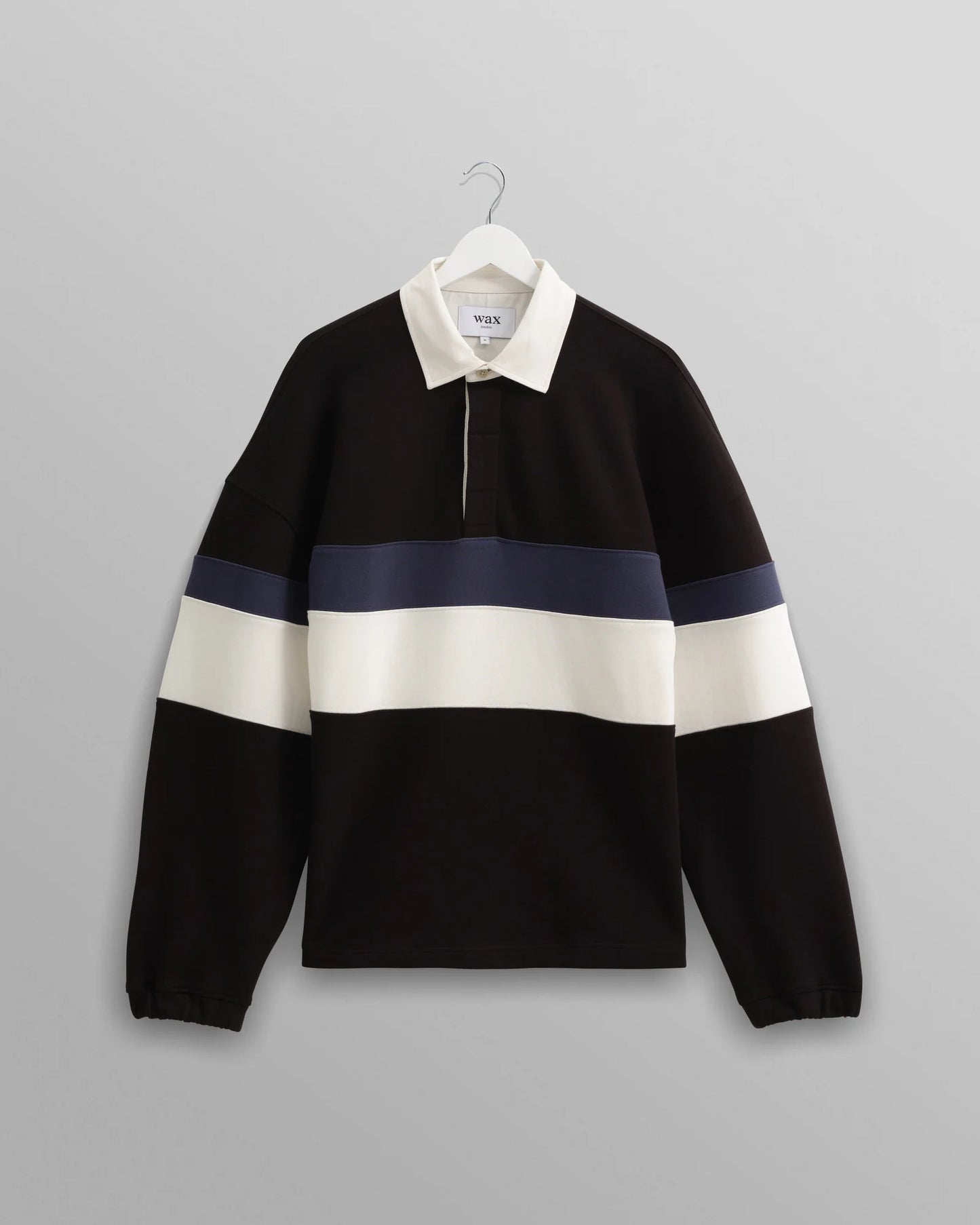 Bow Black Striped Organic Cotton Rugby Shirt