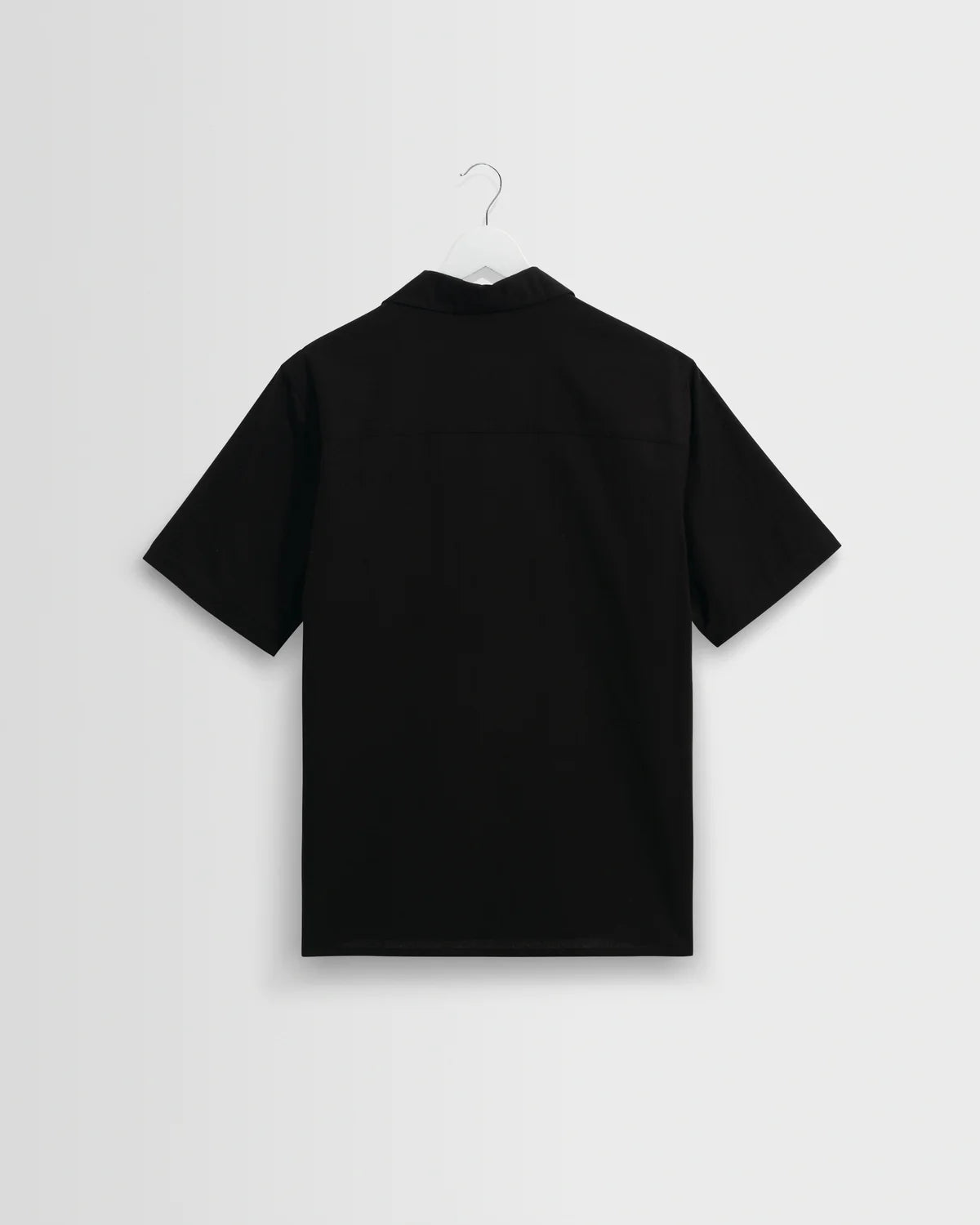 Didcot Black and Ecru Abstract Applique Short Sleeve Shirt
