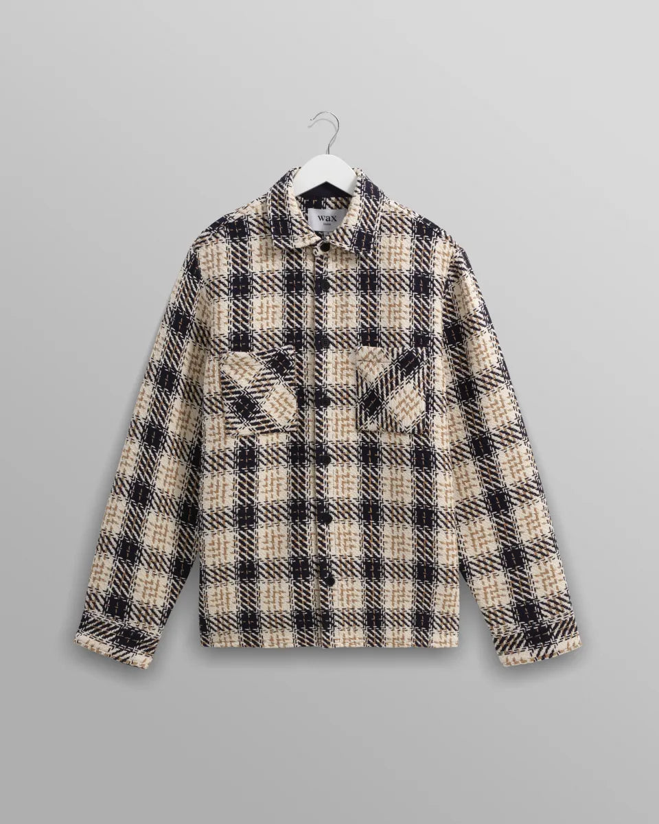 Whiting Navy And Ecru Alley Check Overshirt