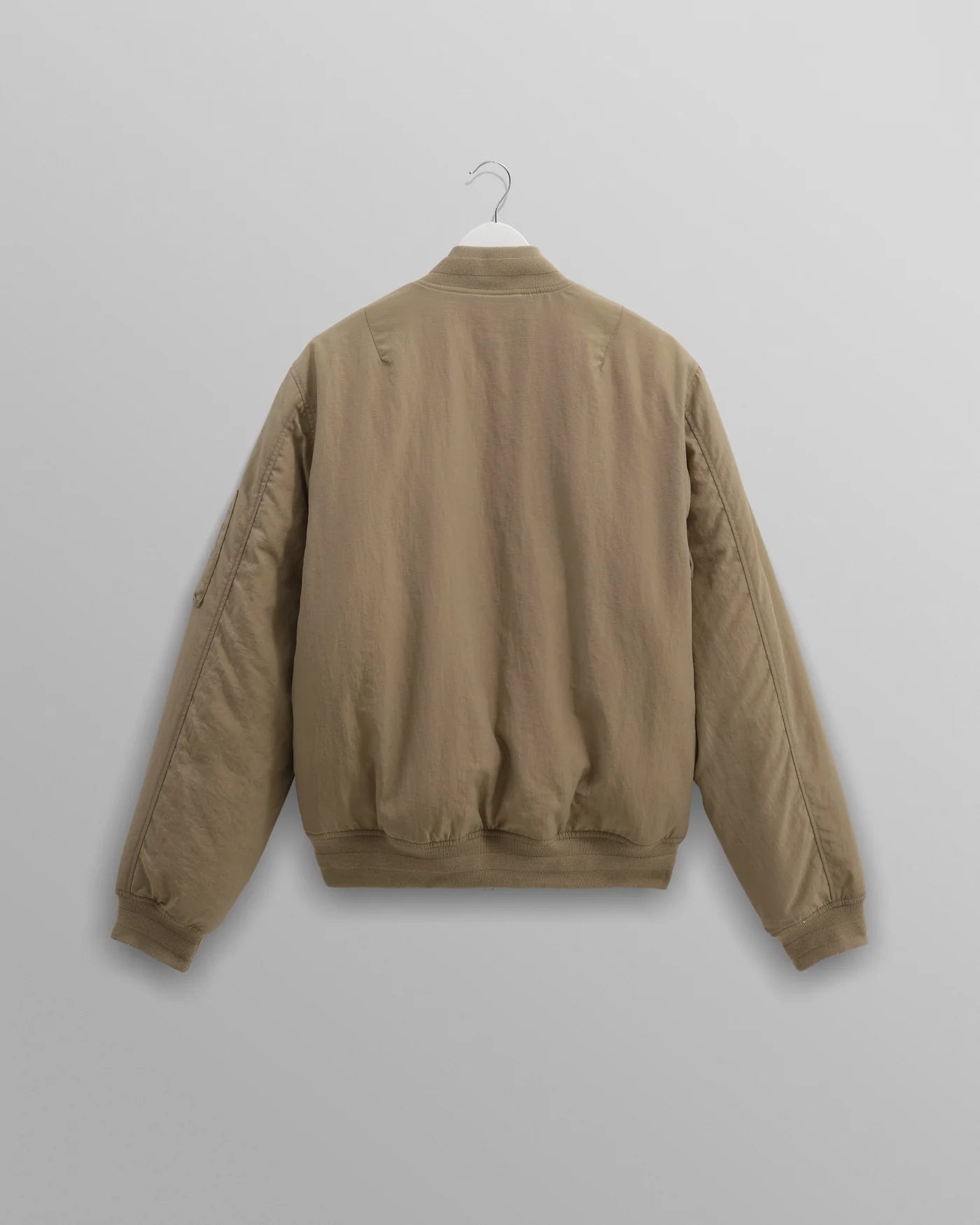 Malvern Washed Khaki Nylon Bomber Jacket
