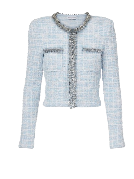 Self Portrait Blue Check Cardigan