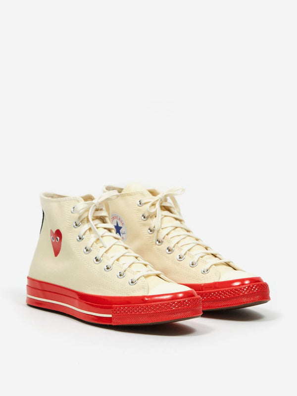 Comme des Garcons Play x Converse Chuck Taylor Red Sole Hi - Off White