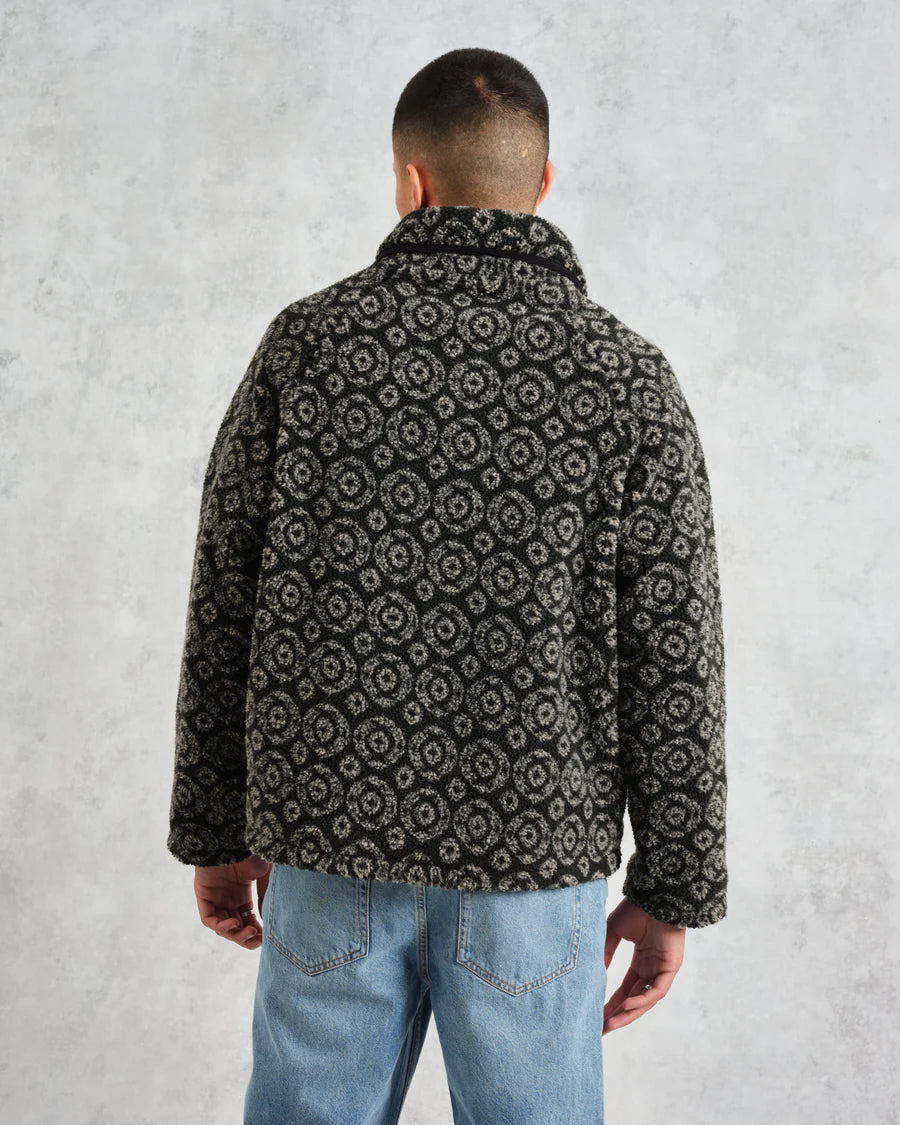 Tate Charcoal Jacquard Fleece Jacket