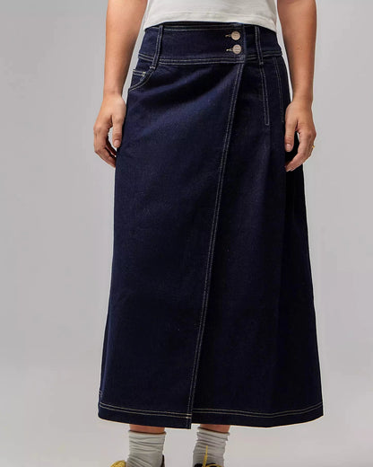 Raye Denim Skirt - Dark Indigo