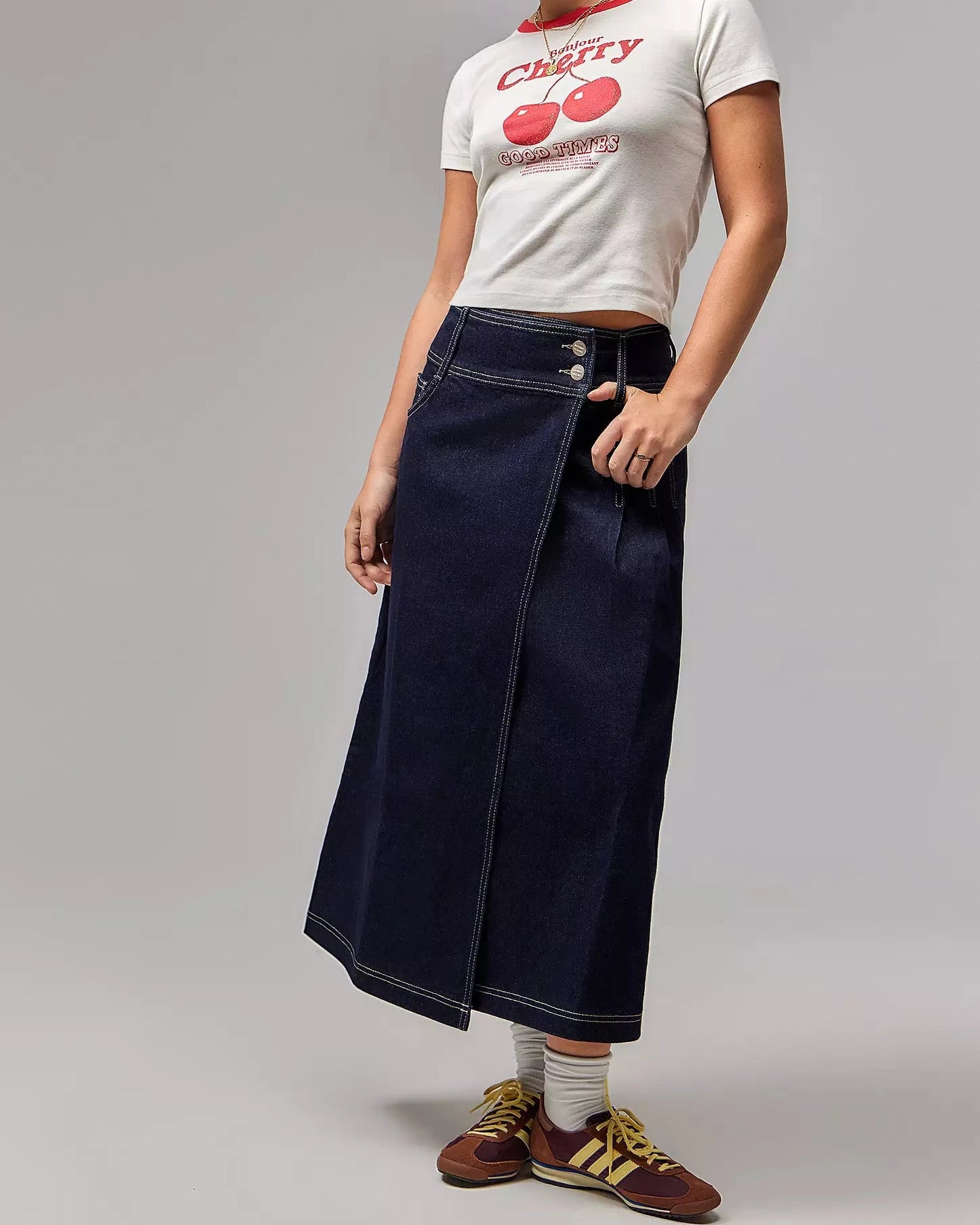 Raye Denim Skirt - Dark Indigo