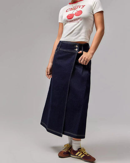 Raye Denim Skirt - Dark Indigo