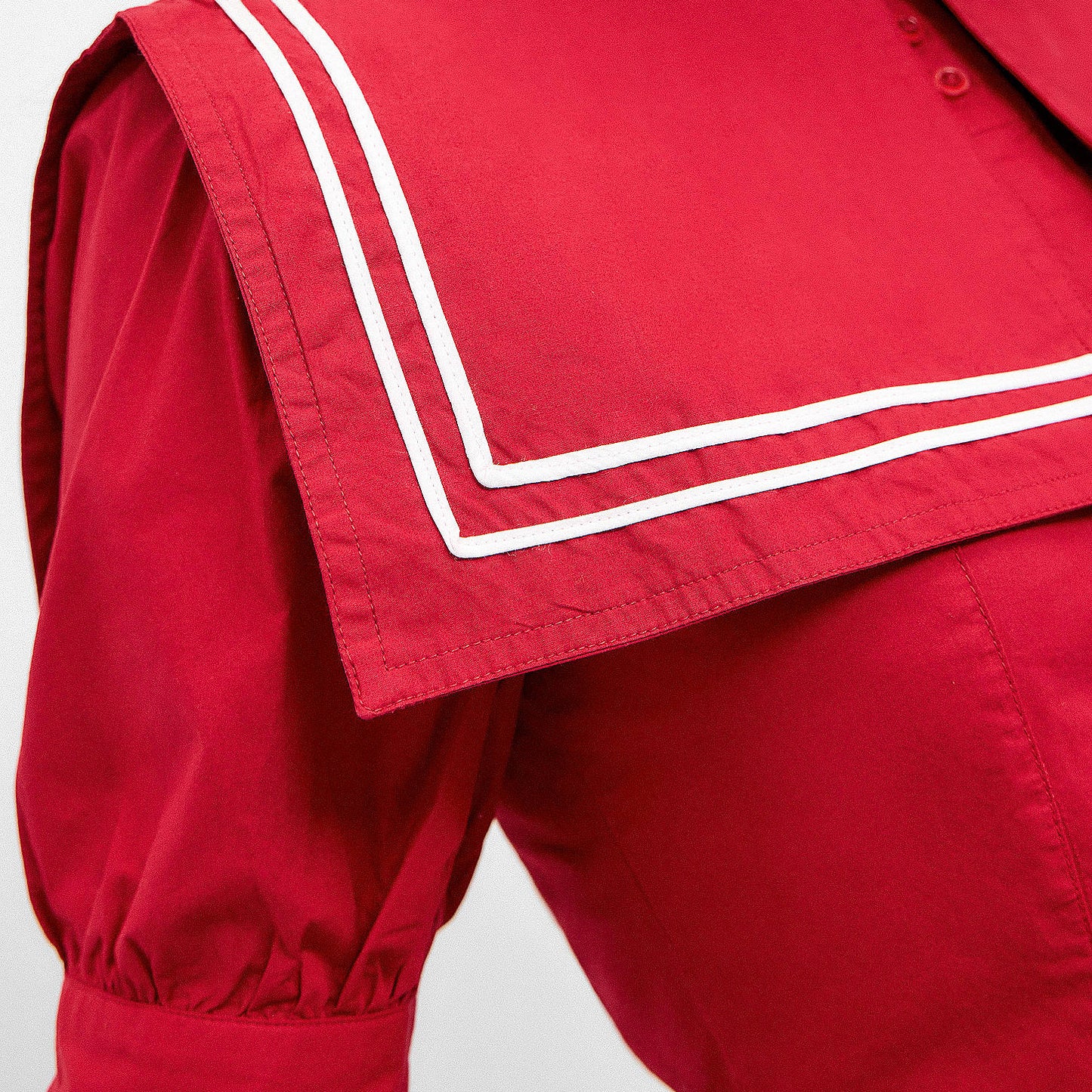 Damson Madder KEISHA BLOUSE in CHERRY RED