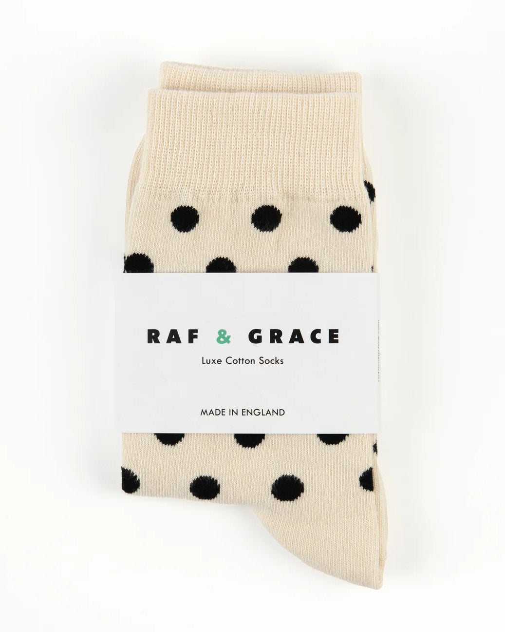 Raf & Grace Sock Ecru/Black