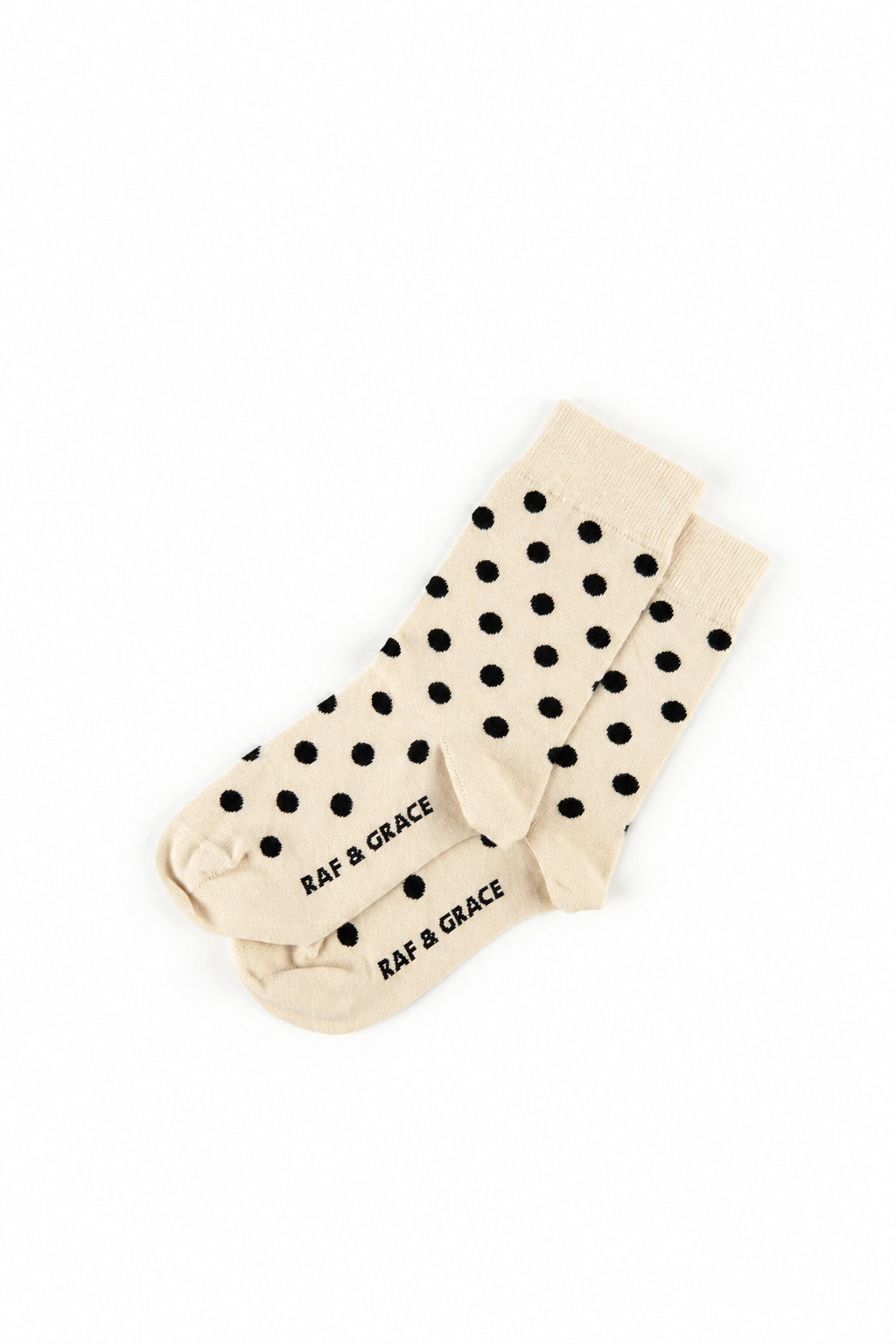Raf & Grace Sock Ecru/Black