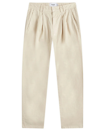 Raleigh Stone Cotton Pleated Trousers V2