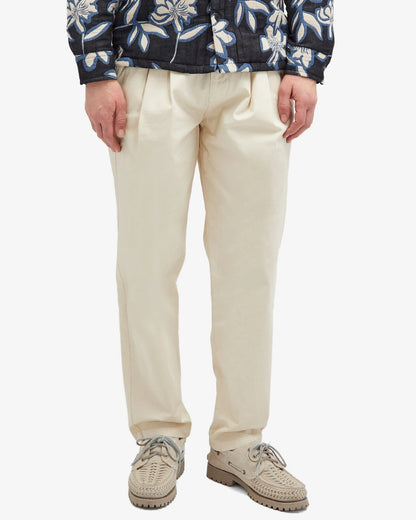 Raleigh Stone Cotton Pleated Trousers V2