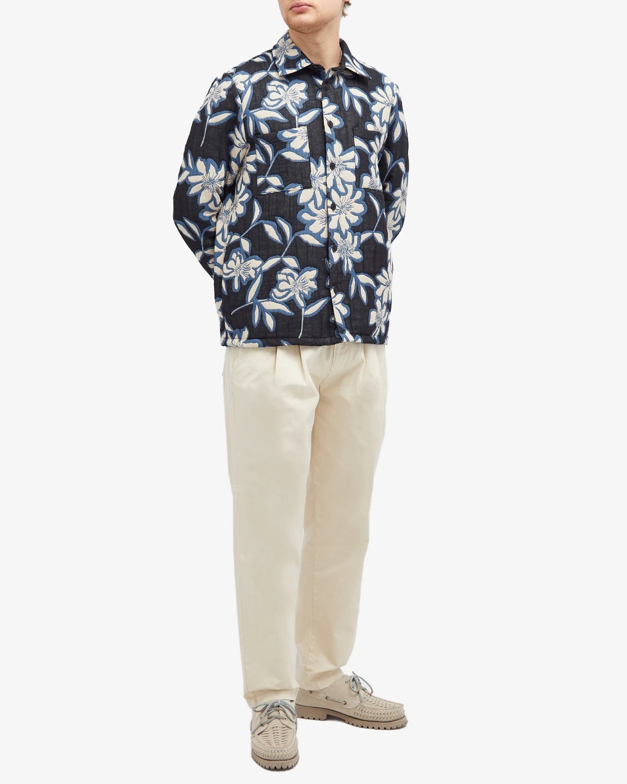 Raleigh Stone Cotton Pleated Trousers V2