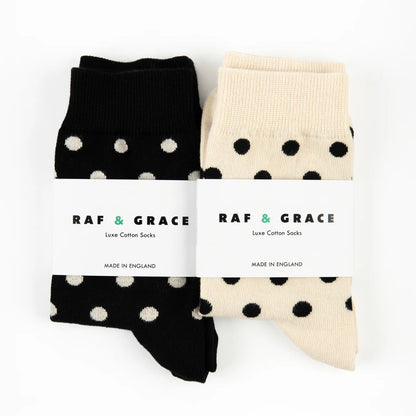 Raf & Grace Sock Black/Ecru