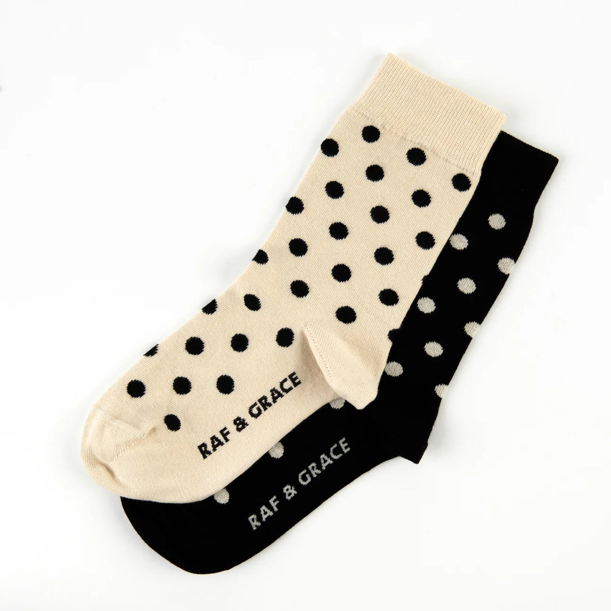 Raf & Grace Sock Black/Ecru