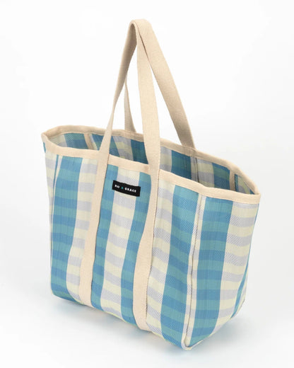 Raf & Grace Large Shopper Bag Blue/Ecru
