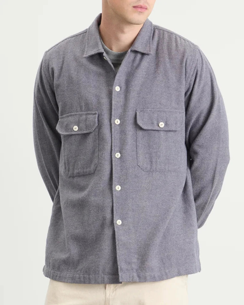 Universal Works Utility Shirt Alaska Cotton Navy