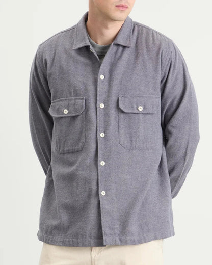 Universal Works Utility Shirt Alaska Cotton Navy