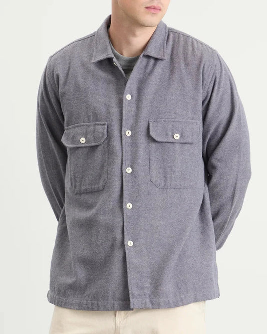 Universal Works Utility Shirt Alaska Cotton Navy