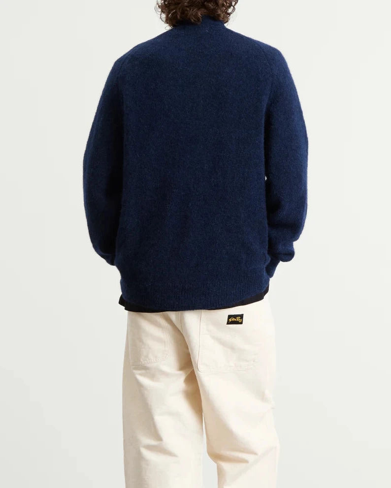 Universal Works David Cardigan Alpaca Knit Navy