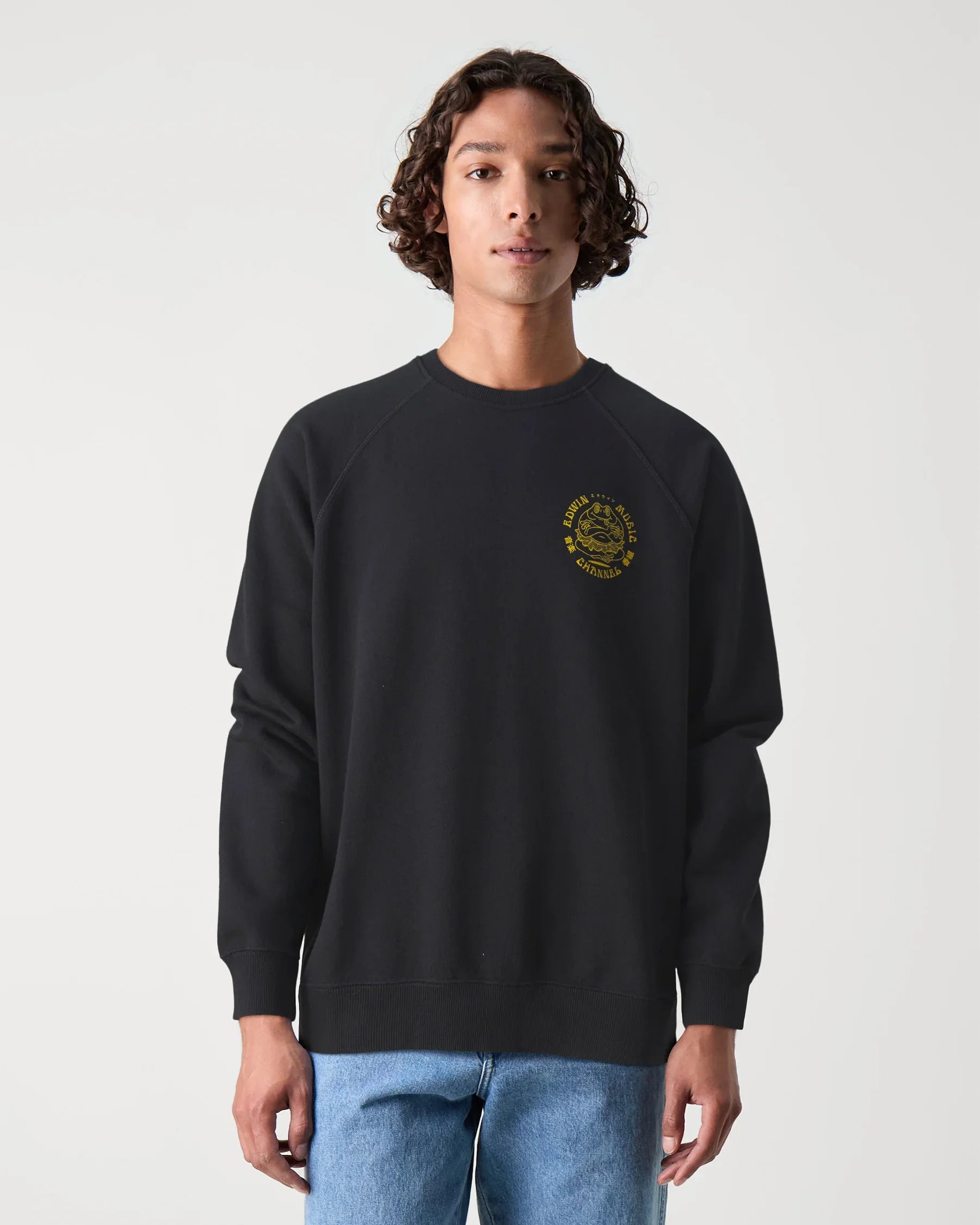 Edwin Music Channel Sweatshirt in Black