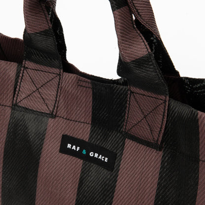 Raf & Grace Micro Shopper Bag Brown/Black