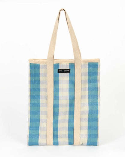 Raf And Grace Tote Bag Blue/Ecru