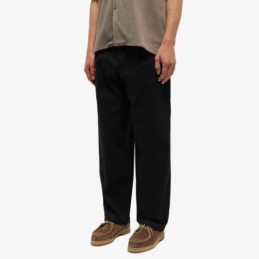 Wax London Milo Trouser Black Cotton Twill