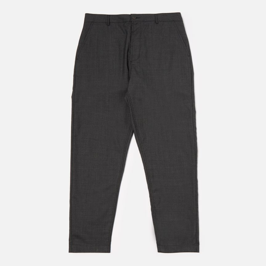 Universal Works Military Chino in Black Mini Check
