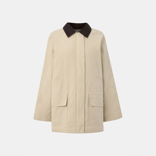 Fern Waxed Barn Jacket Neutral