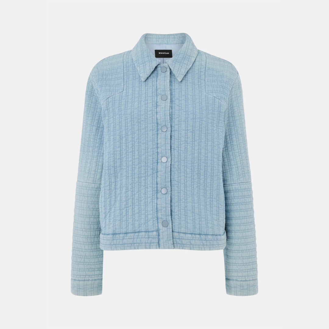 Cotton Quilted Chambray Jacket