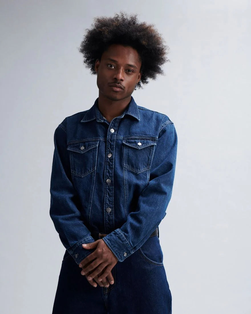 Edwin Trucker Overshirt in Blue