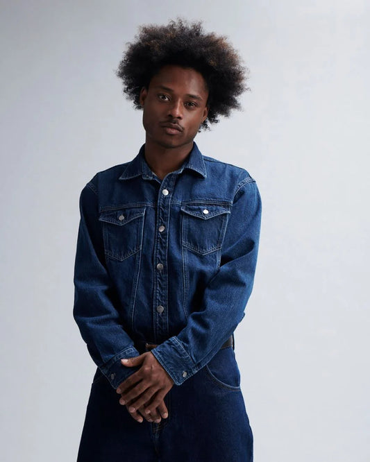 Edwin Trucker Overshirt in Blue