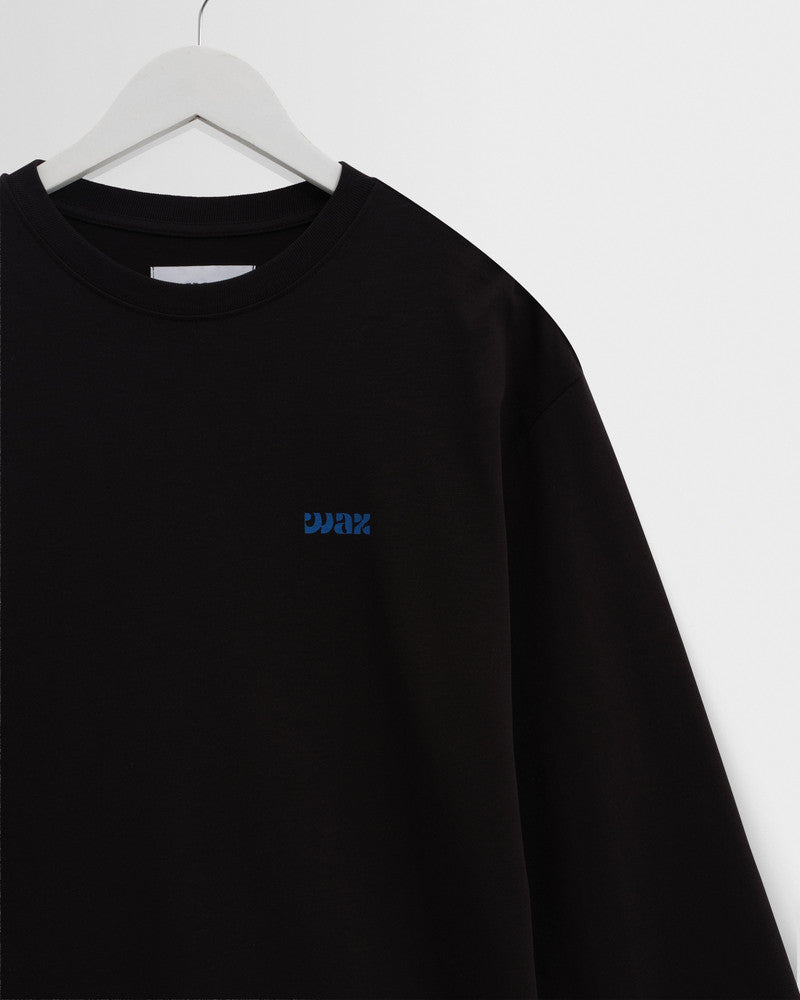 WAX 90's LONG SLEEVE DOODLE BLACK/BRIGHT BLUE