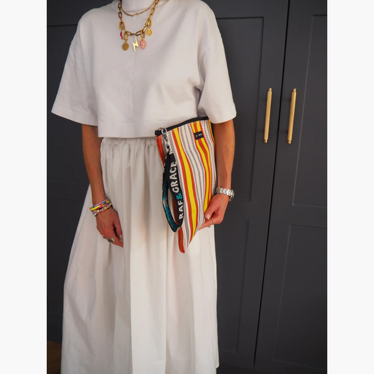 Raf & Grace Red/Yellow Large Pouch