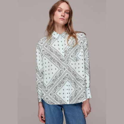 Bandana Print Oversized Shirt