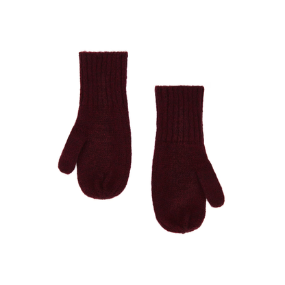 Damson Madder Mittens in Burgundy