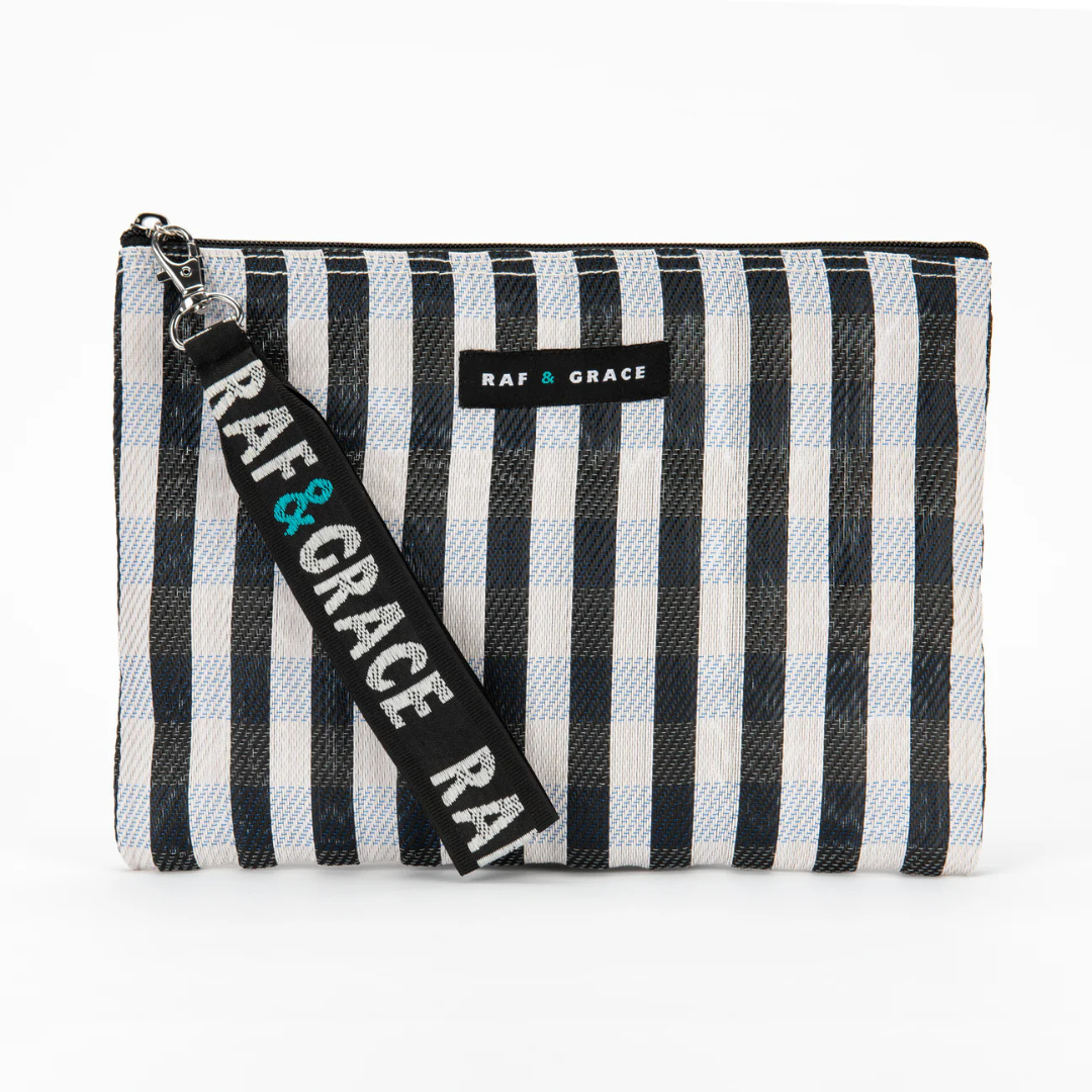 Black/White Stripe Small Pouch