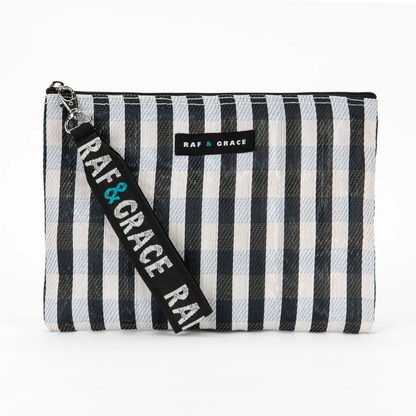 Black/White Stripe Small Pouch