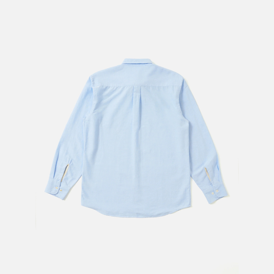 Universal Works Daybrook Shirt in Blue Organic Oxford