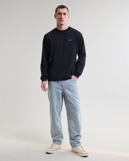 WAX 90's LONG SLEEVE DOODLE BLACK/BRIGHT BLUE