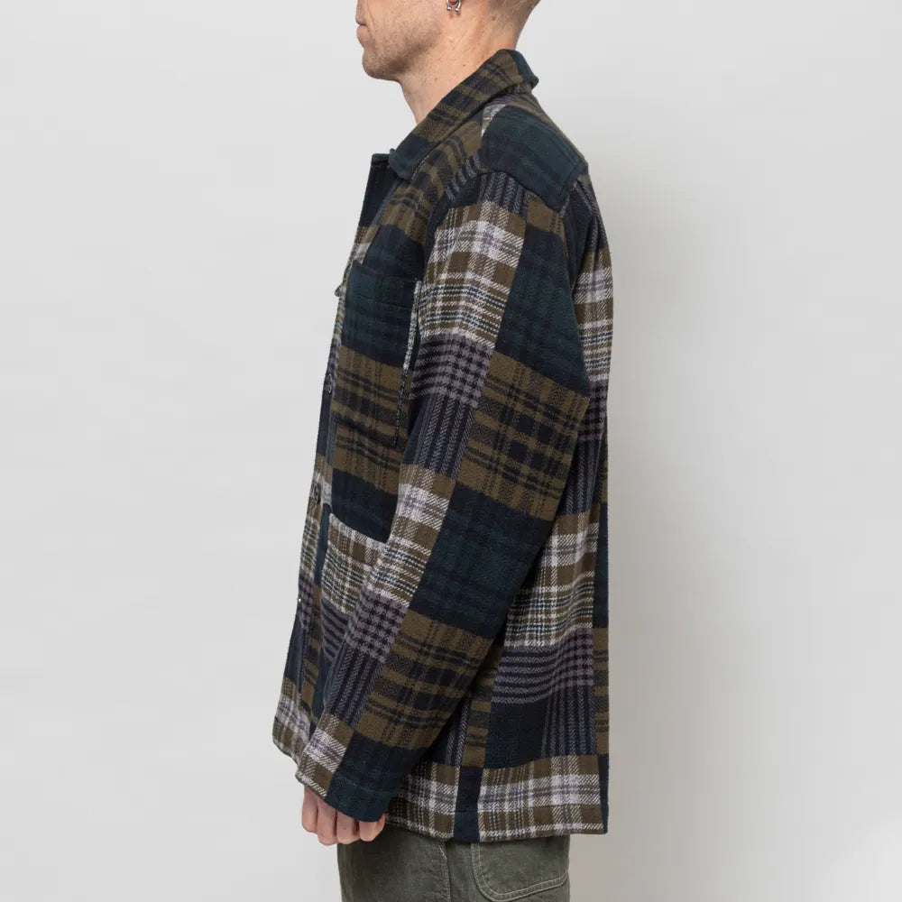 Universal Works Dockside Jacket Japanese Patchwork Brown