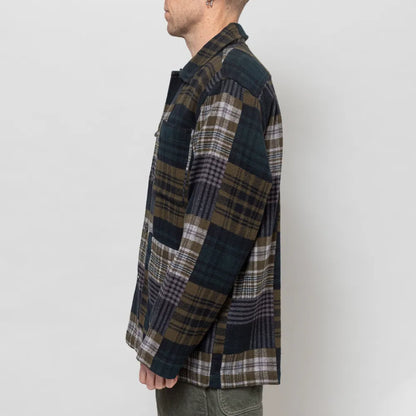 Universal Works Dockside Jacket Japanese Patchwork Brown
